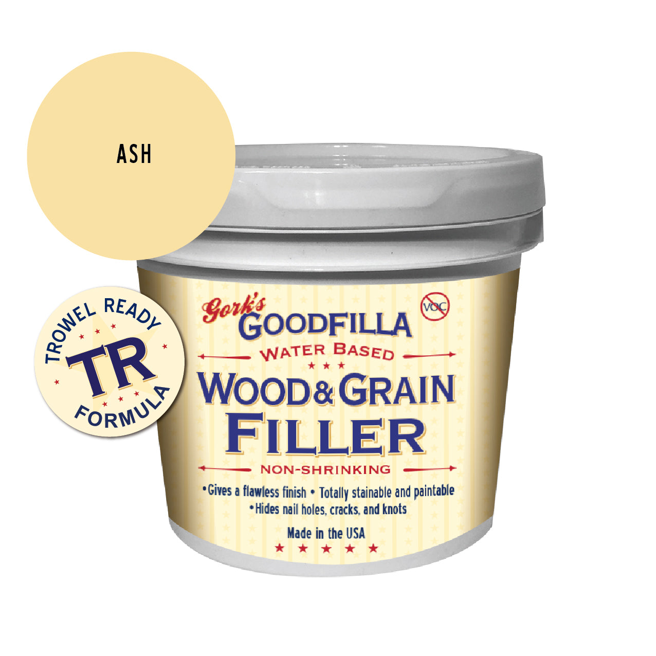 Trowel-Ready Water-Based Wood & Grain Filler