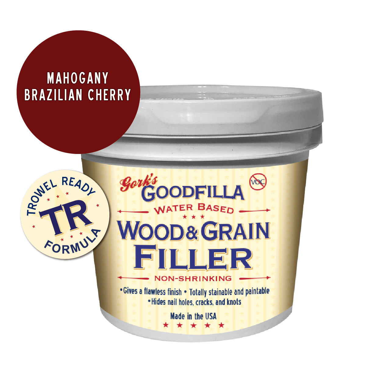 Trowel-Ready Water-Based Wood & Grain Filler