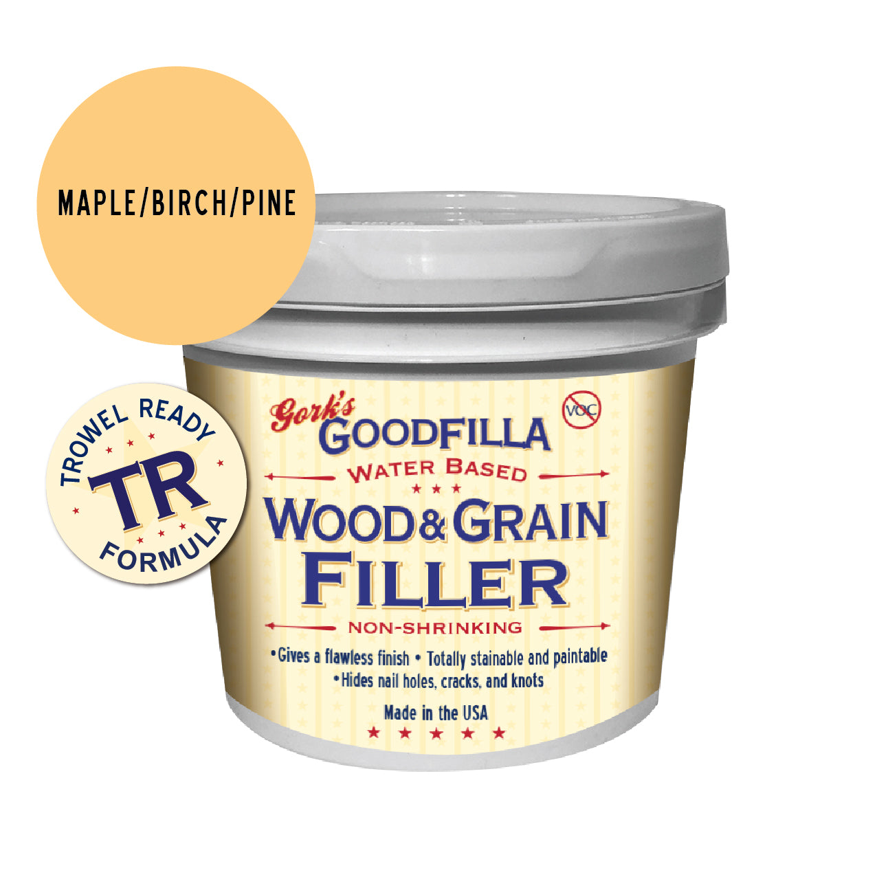 Trowel-Ready Water-Based Wood & Grain Filler