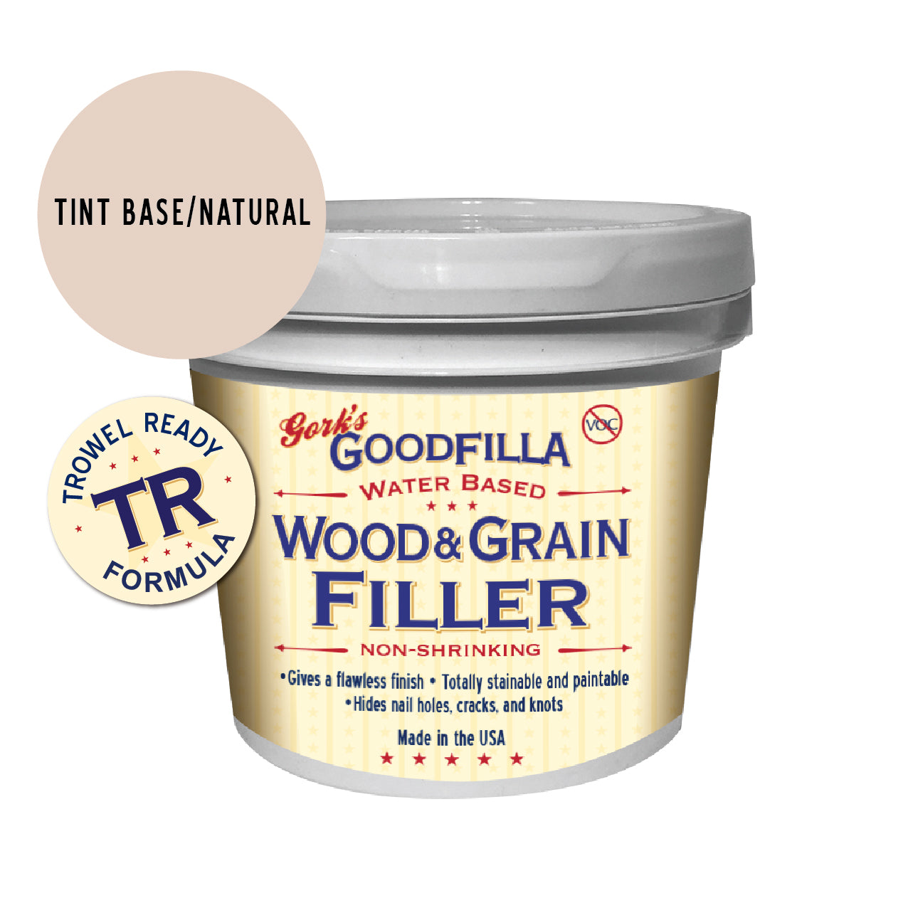 Trowel-Ready Water-Based Wood & Grain Filler