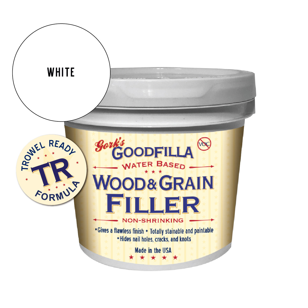 Trowel-Ready Water-Based Wood & Grain Filler