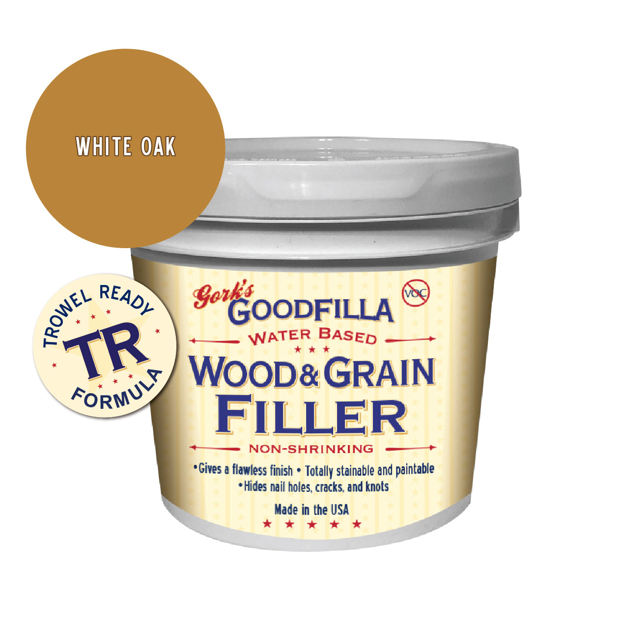 Trowel-Ready Water-Based Wood & Grain Filler