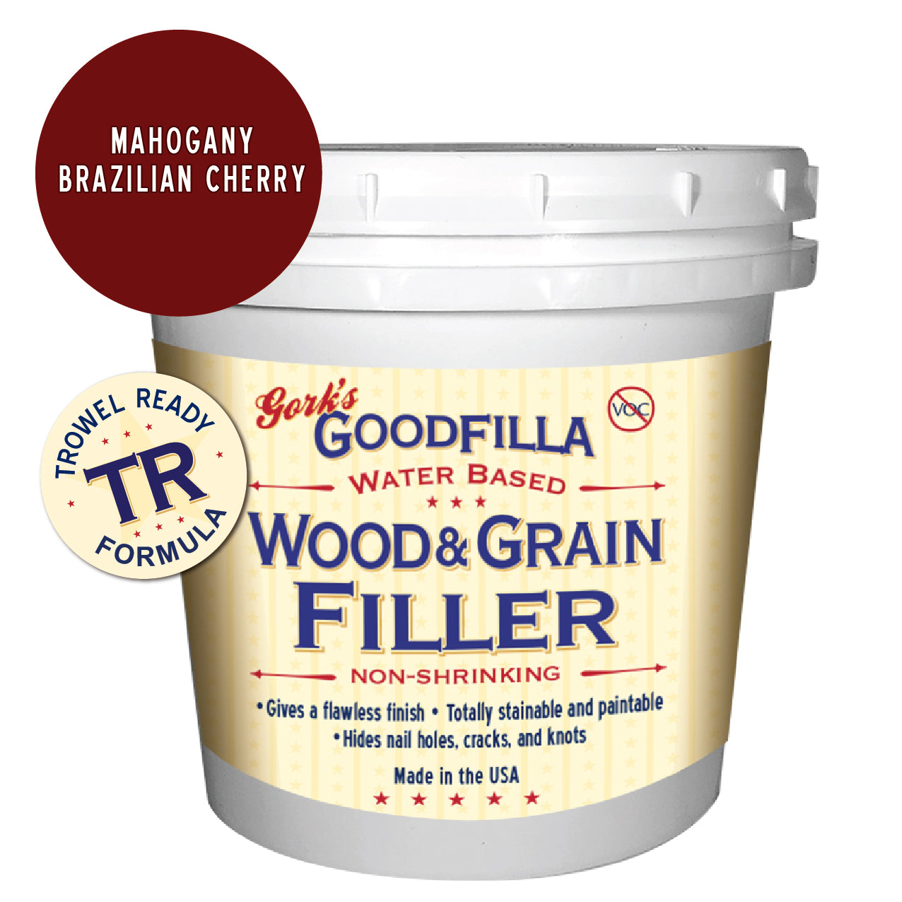 Trowel-Ready Water-Based Wood & Grain Filler