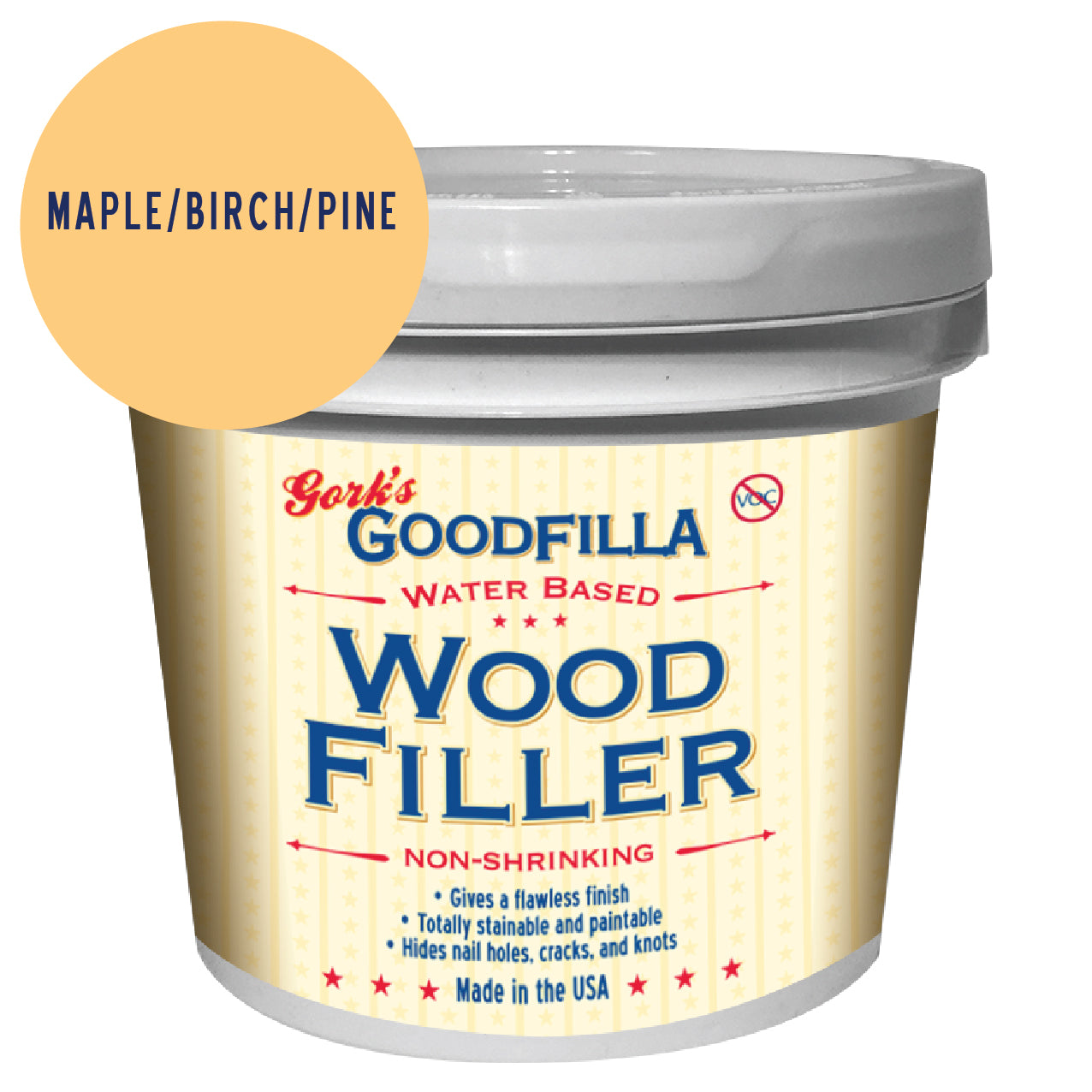 Water-Based Wood & Grain Filler, Replace Every Filler & Putty Repairs,  Finishes & Patches Paintable, Stainable, Sandable & Quick Drying – GoodFilla